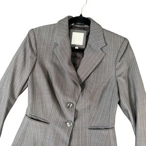 VTG The Limited Gray Pinstripe Blazer Women 4 Officecore Preppy Academia Classic